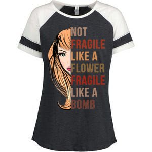 Fragile Like A Bomb Enza Ladies Jersey Colorblock Tee