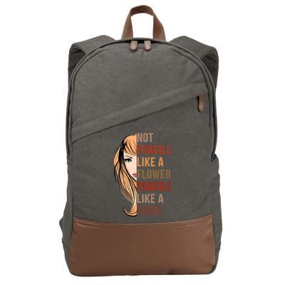 Fragile Like A Bomb Cotton Canvas Backpack