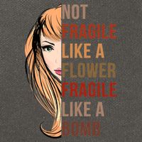 Fragile Like A Bomb Cotton Canvas Backpack