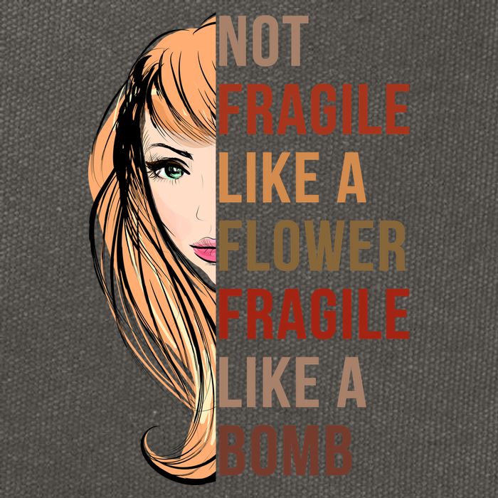 Fragile Like A Bomb Cotton Canvas Backpack