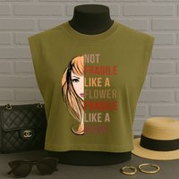Fragile Like A Bomb Garment-Dyed Women's Muscle Tee
