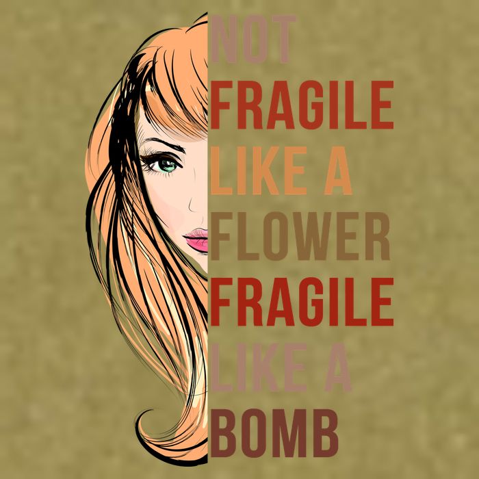 Fragile Like A Bomb Garment-Dyed Women's Muscle Tee