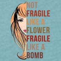 Fragile Like A Bomb Sueded Cloud Jersey T-Shirt