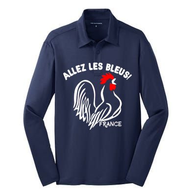 France Soccer Allez Les Bleus World Silk Touch Performance Long Sleeve Polo