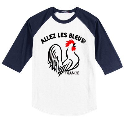 France Soccer Allez Les Bleus World Baseball Sleeve Shirt