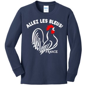 France Soccer Allez Les Bleus World Kids Long Sleeve Shirt