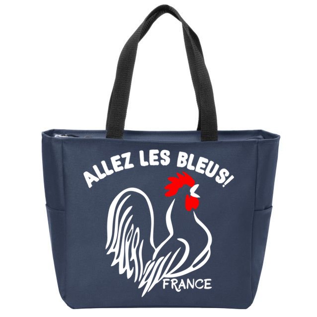 France Soccer Allez Les Bleus World Zip Tote Bag