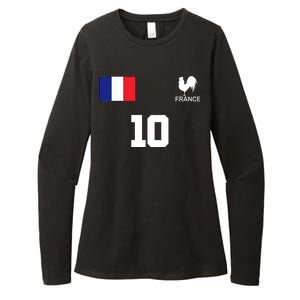 France Soccer Jersey Womens CVC Long Sleeve Shirt