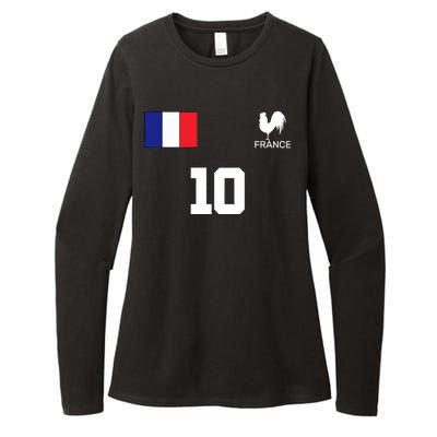 France Soccer Jersey Womens CVC Long Sleeve Shirt