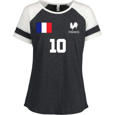 France Soccer Jersey Enza Ladies Jersey Colorblock Tee