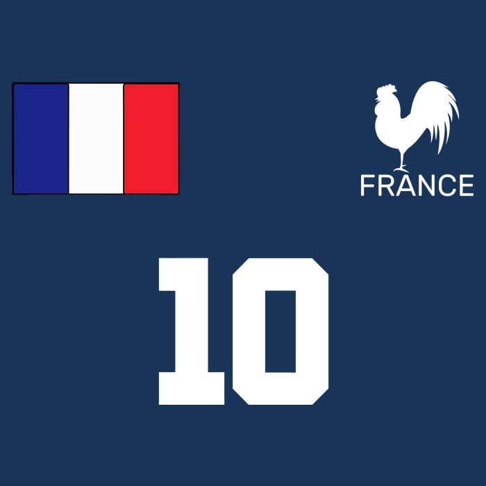 France Soccer Jersey 7 Panel Mesh Trucker Snapback Hat