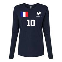 France Soccer Jersey Womens Cotton Relaxed Long Sleeve T-Shirt