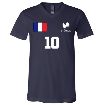 France Soccer Jersey V-Neck T-Shirt