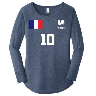 France Soccer Jersey Women's Perfect Tri Tunic Long Sleeve Shirt