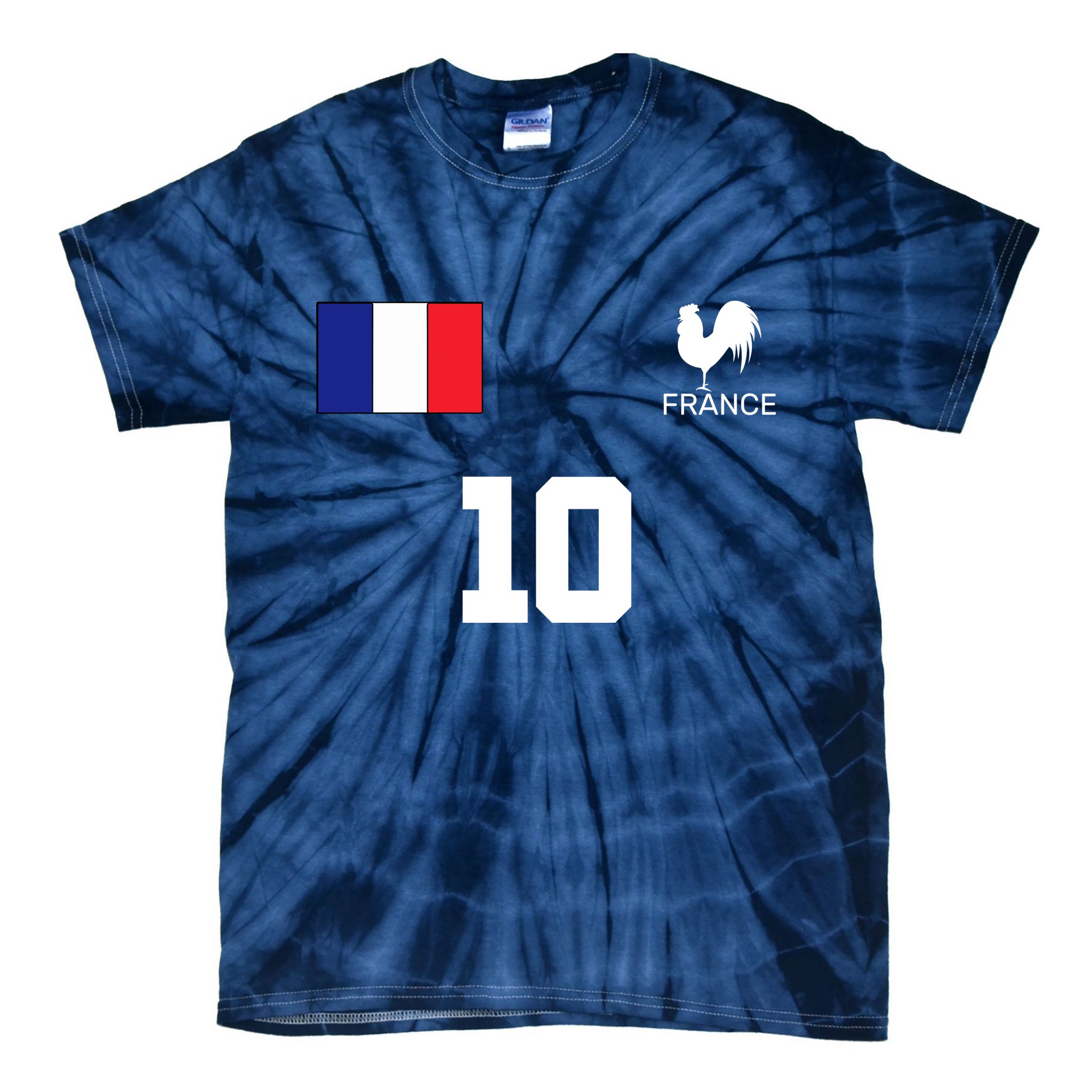 France Soccer Jersey Tie-Dye T-Shirt