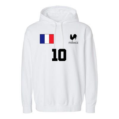 France Soccer Jersey Garment-Dyed Fleece Hoodie