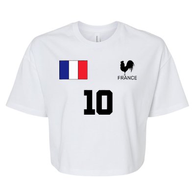 France Soccer Jersey Bella+Canvas Jersey Crop Tee