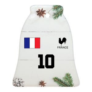 France Soccer Jersey Ceramic Bell Ornament