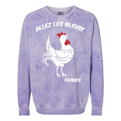 France Soccer World Allez Les Bleus Colorblast Crewneck Sweatshirt