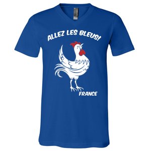 France Soccer World Allez Les Bleus V-Neck T-Shirt