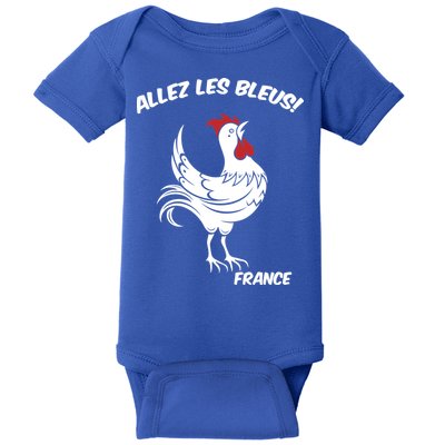 France Soccer World Allez Les Bleus Baby Bodysuit