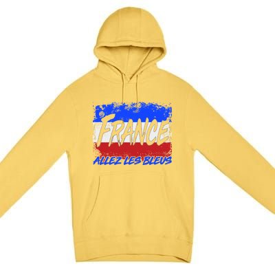 France Team Flag Allez Les Bleus Soccer Premium Pullover Hoodie