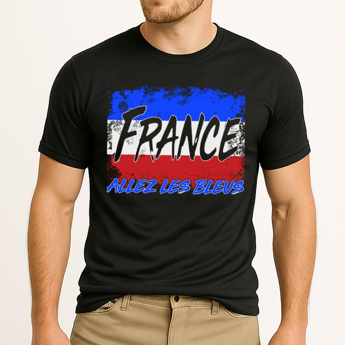 France Team Flag Allez Les Bleus Soccer Cooling Performance Crew T-Shirt