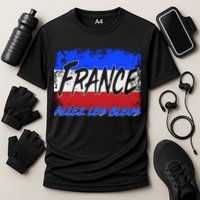 France Team Flag Allez Les Bleus Soccer Cooling Performance Crew T-Shirt