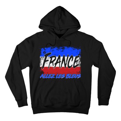 France Team Flag Allez Les Bleus Soccer Hoodie