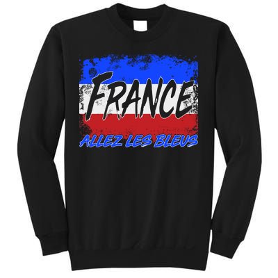 France Team Flag Allez Les Bleus Soccer Sweatshirt