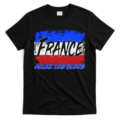 France Team Flag Allez Les Bleus Soccer T-Shirt