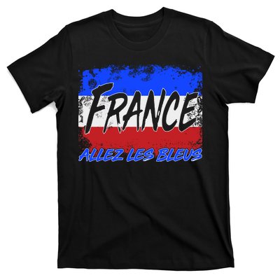 France Team Flag Allez Les Bleus Soccer T-Shirt