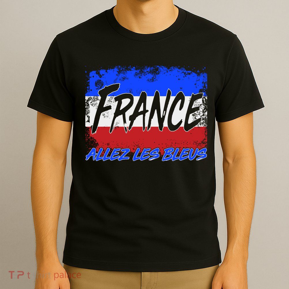 France Team Flag Allez Les Bleus Soccer T-Shirt
