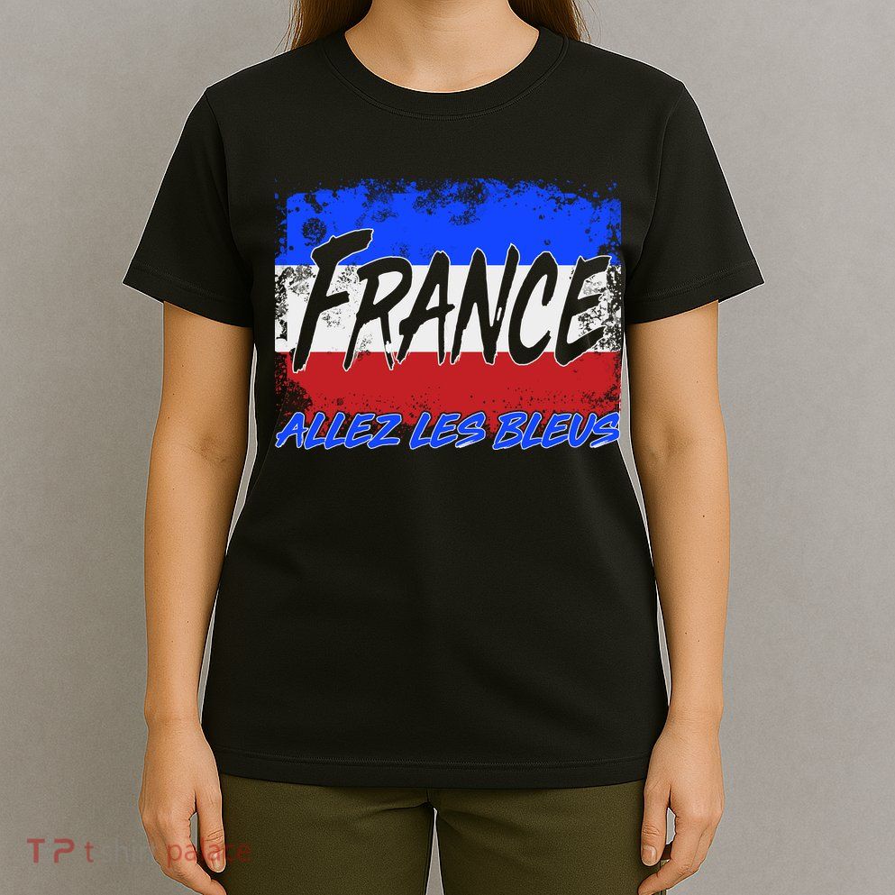 France Team Flag Allez Les Bleus Soccer T-Shirt