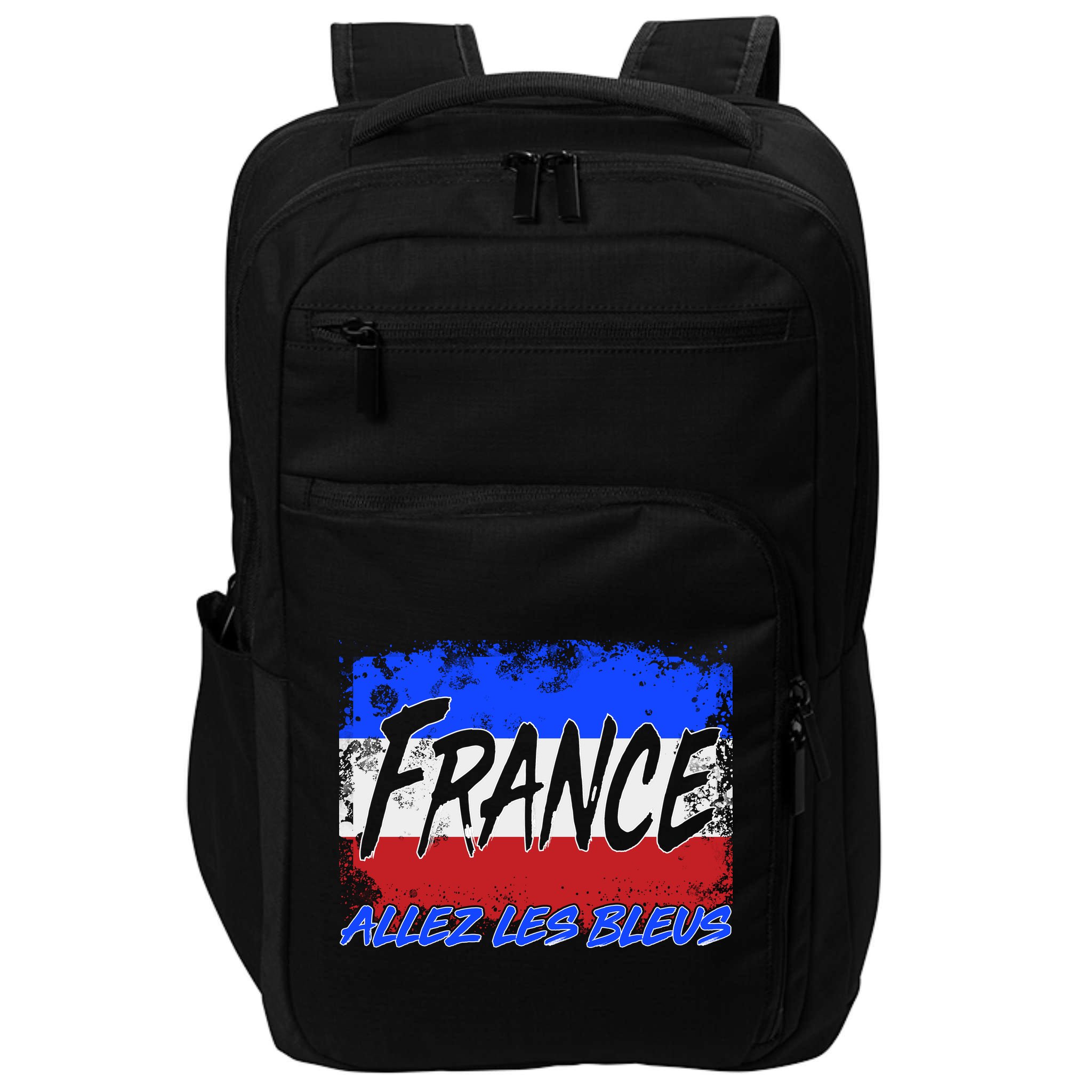 France Team Flag Allez Les Bleus Soccer Impact Tech Backpack