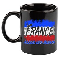 France Team Flag Allez Les Bleus Soccer 11oz C Handle Ceramic Mug