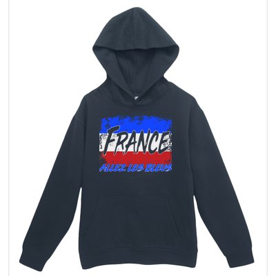 France Team Flag Allez Les Bleus Soccer Urban Pullover Hoodie