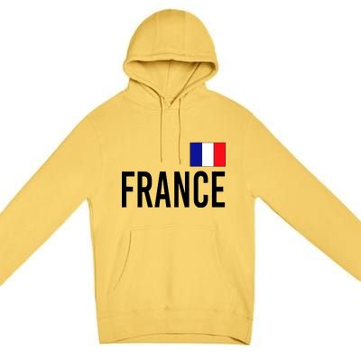 France Team Flag Logo Premium Pullover Hoodie