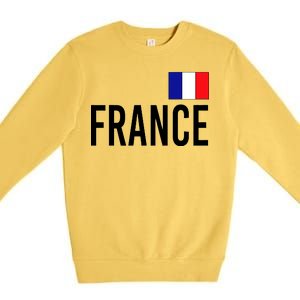 France Team Flag Logo Premium Crewneck Sweatshirt