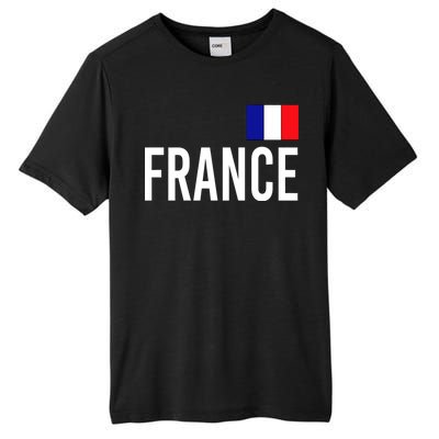 France Team Flag Logo Tall Fusion ChromaSoft Performance T-Shirt