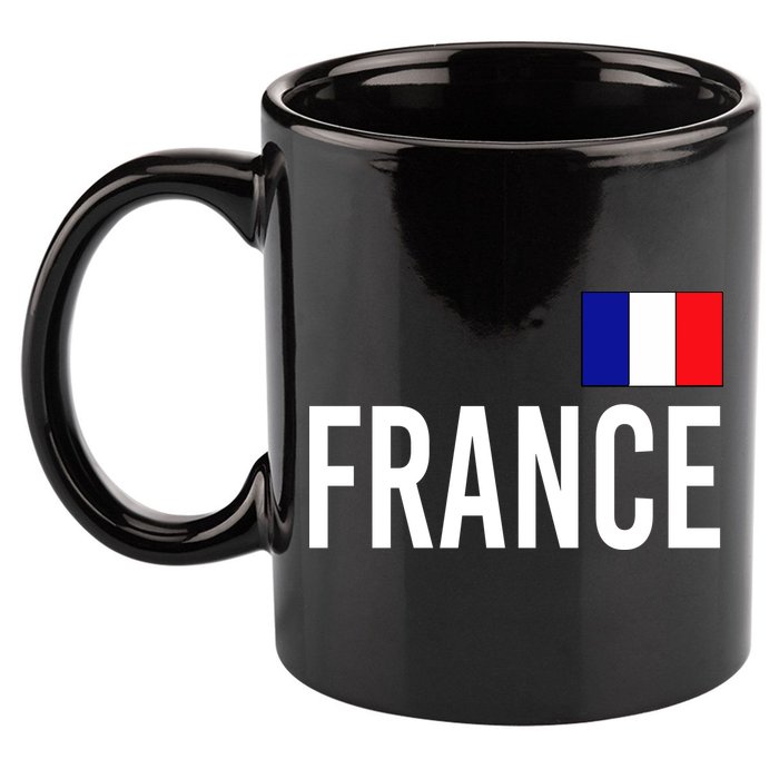 France Team Flag Logo 11oz C Handle Ceramic Mug