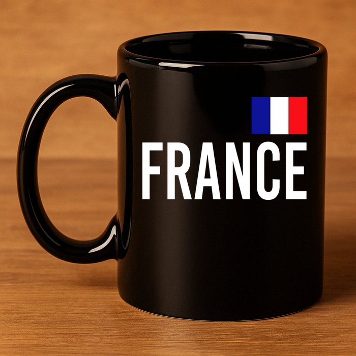 France Team Flag Logo 11oz C Handle Ceramic Mug