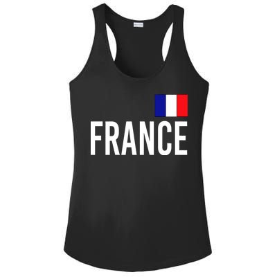 France Team Flag Logo Ladies PosiCharge Competitor Racerback Tank