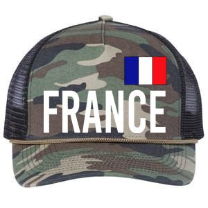 France Team Flag Logo Retro Rope Trucker Hat Cap