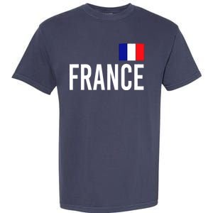 France Team Flag Logo Garment-Dyed Heavyweight T-Shirt