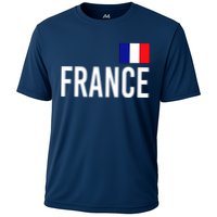 France Team Flag Logo Cooling Performance Crew T-Shirt
