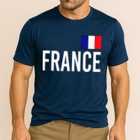France Team Flag Logo Cooling Performance Crew T-Shirt