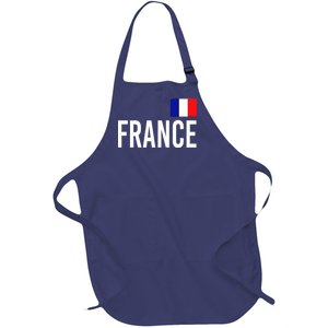 France Team Flag Logo Full-Length Apron With Pockets