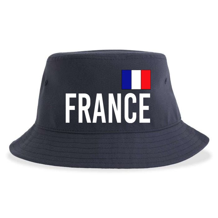 France Team Flag Logo Sustainable Bucket Hat