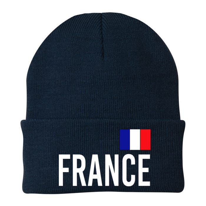 France Team Flag Logo Knit Cap Winter Beanie